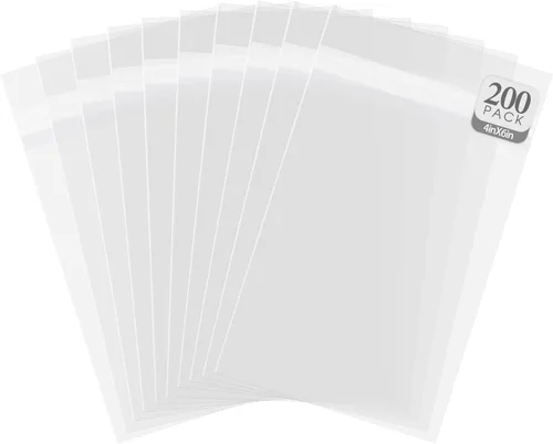Golden State Art, Fundas de almacenamiento de 4" x 6" transparentes libres de ácido para impresiones de 4x6, fotos, tarjetas A1, sobres (Tamaño de