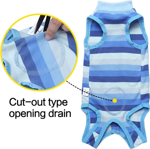 Miniatura 4 de Coppthinktu Traje de recuperación para perros, mameluco para cirugía, traje de recuperación de cirugía para perros pequeños y medianos, collar