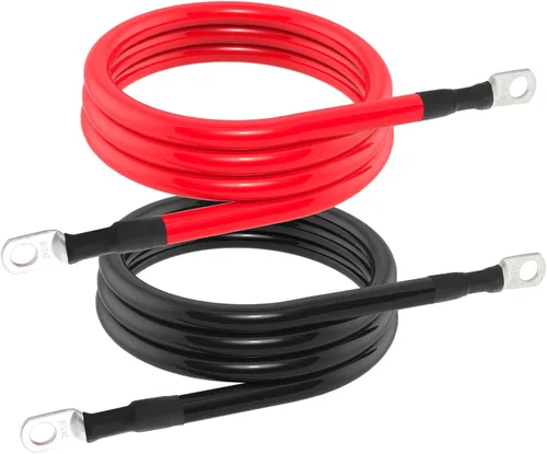 Miniatura 20 de Cable de batería 1/0 AWG 1/0AWG Calibre Cables de inversor de batería para automotriz, solar, marino, barco, RV, automóvil, motocicleta