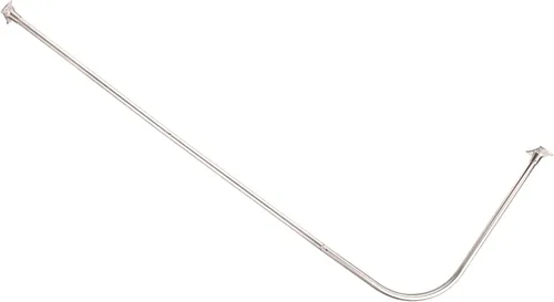 Miniatura 8 de PrettyHome Barra de cortina de ducha con forma de L, para baño, 28 x 68 pulgadas, acabado negro