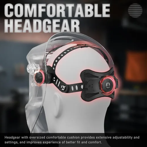Miniatura 9 de YESWELDER - Casco de soldadura con oscurecimiento automático con vista lateral, vista panorámica de 180°, capucha de soldadura con energía solar