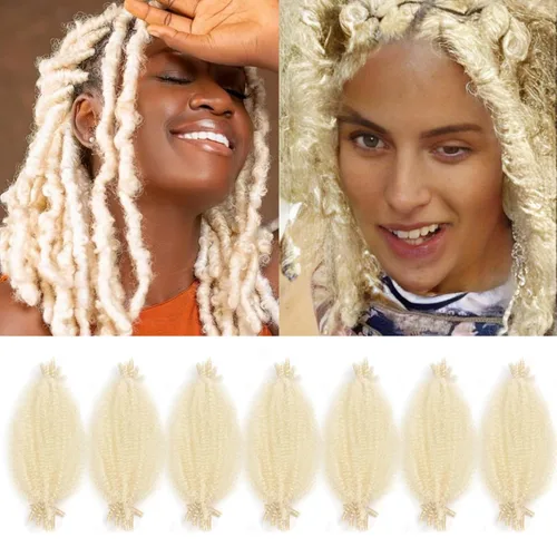 Miniatura 31 de 3 paquetes de cabello trenzado Marley Twist de 8 pulgadas, cabello afro twist elástico preseparado para rastas suaves de imitación, cabello
