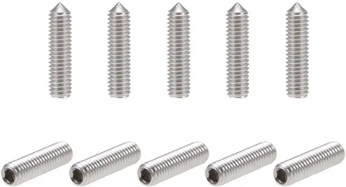 Miniatura 5 de uxcell 50pcs M3x3mm interno Hex Socket Set Tornillos Grub Punto cono 304 Tornillo de acero inoxidable