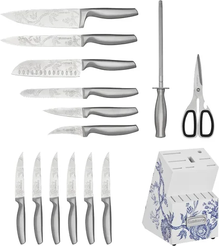Miniatura 4 de Cuisinart Caskata Collection™ Juego de bloques de cubiertos de acero inoxidable con mango hueco, 15 piezas, C77SS-15PKCA
