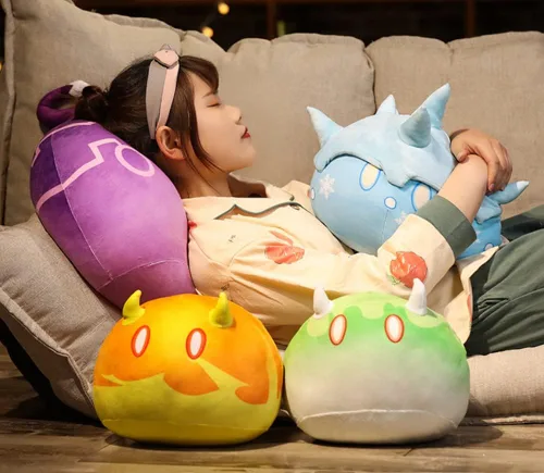 Miniatura 5 de CHAOZI0 CHAOZI0 - Almohada de peluche para niños, cojín para sofá, almohada suave de peluche para fanáticos del juego de rol (13.8 pulgadas, agua)