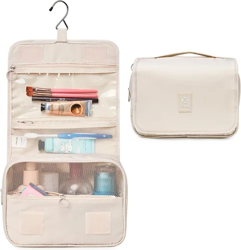 Miniatura 3 de Narwey Pequeña bolsa de aseo de viaje colgante para mujer, bolsa de viaje para artículos de tocador, bolsa organizadora de maquillaje, bolsas