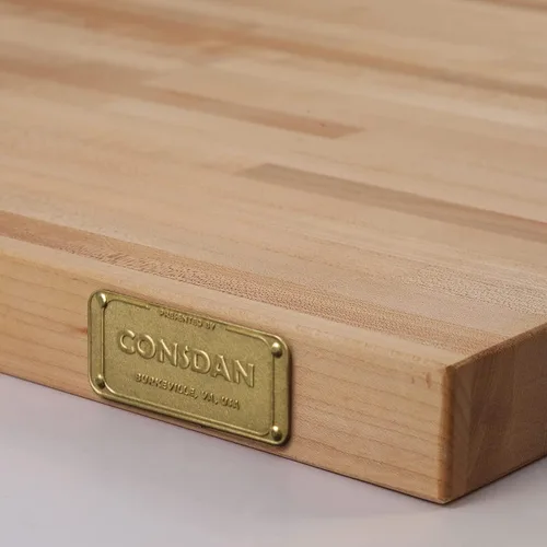 Miniatura 7 de CONSDAN Encimera de bloque de carnicero, 12 x 25 pulgadas, madera dura de arce macizo cultivada en Estados Unidos, para isla de cocina, lavandería