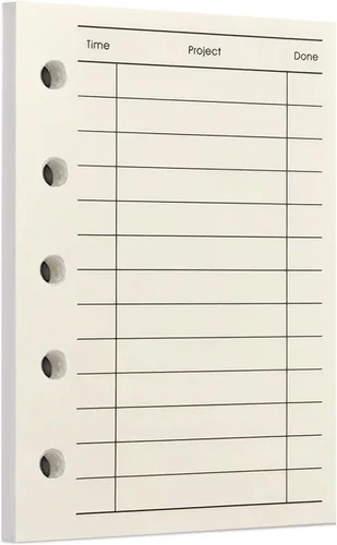 Miniatura 17 de Zelten 1 paquete A5 de 80 hojas/160 páginas 4 en 1 rayado cuadrado punteado en blanco hojas sueltas perforadas papel de repuesto de papel