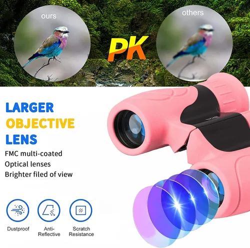 Miniatura 2 de Binoculares para niños, binoculares compactos para niños 8x21 de alta resolución para observación de aves, camping, exploración, senderismo, caza