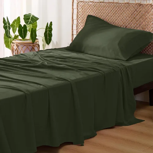 Miniatura 15 de Bedsure Juego de sábanas de tamaño King, sábanas refrescantes King, rayón derivado del bambú, bolsillo profundo de hasta 16 pulgadas, sábanas 03
