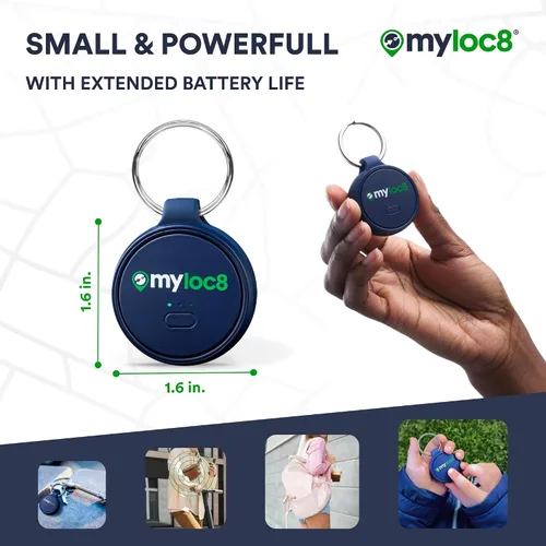 Miniatura 2 de Rastreador GPS para niños con botón SOS - Dispositivo de seguimiento en tiempo real para niños, mochila, llaves, alertas inteligentes, etiqueta