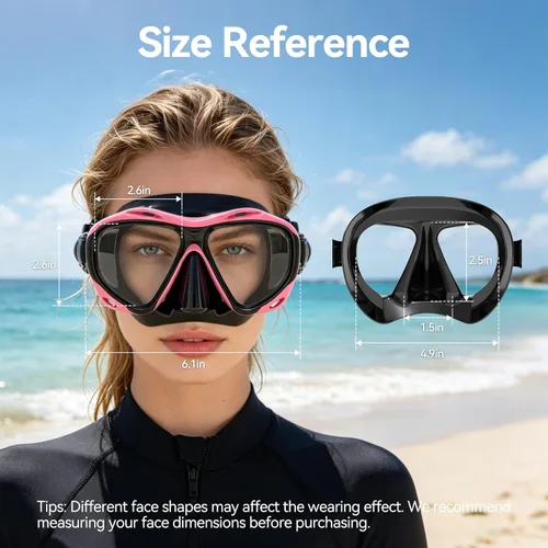 Miniatura 2 de COPOZZ Snorkel Mask Adult – Anti-Fog Scuba Mask with Nose Cover, Tempered Glass Snorkeling Gear for Adults