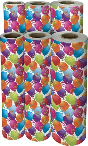 Miniatura 4 de Jillson Roberts Papel de regalo a granel, globo blanco, 1/4 resma 208' x 30
