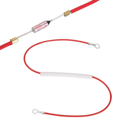 Miniatura 8 de MECCANIXITY Fusible universal de temperatura para olla de arrocera, 158.0 °F 10 A 250 V Fusible térmico de metal con ambos terminales de anillo