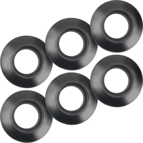 6 anillos de goteo universales para kayak, piezas de repuesto para remos de canoa, antideslizantes, a prueba de fugas (negro)