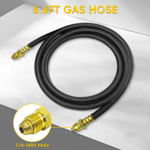 Miniatura 2 de Medidor de gas regulador de CO2 de argón para soldadura Mig Tig con manguera de soldadura de gas de 6.6 pies, medidor de flujo Mig Tig de argón/CO2