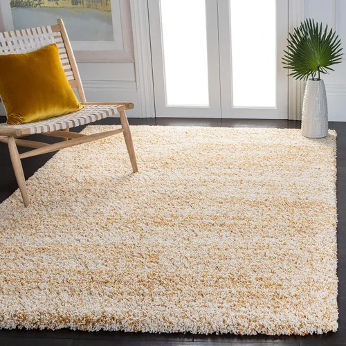 Miniatura 40 de SAFAVIEH Hudson Shag Collection - Alfombra decorativa de 2 x 3 pies, color marfil y azul marino, no desprende pelusa y de fácil cuidado, 2 pulgadas