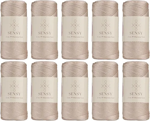 Miniatura 134 de Sensy Premium Cuerda de Poliéster de 2mm 251 Yardas Cuerda de Polipropileno 100% Cordón de Macramé 2mm Cordón para Bolsa de Ganchillo Cuerda