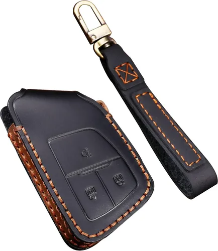ontto Funda para llavero Buick Envision 2020 2021, funda de cuero para llaves de protección completa, soporte para llaves remoto inteligente, Negro