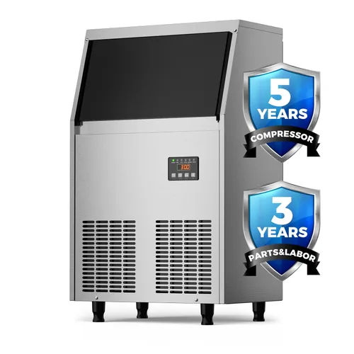 Miniatura 15 de Coolski Máquina de Hielo Comercial Bajo Mostrador de 15" de Ancho, 80 LBS/Día de Acero Inoxidable Incorporada e Independiente con Filtro de Agua