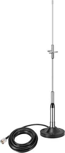Miniatura 9 de Bingfu Antena de alta ganancia para radio de jamón móvil para vehículos, VHF UHF de doble banda 136-174MHz 400-470MHz, antenas antioxidantes