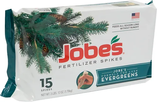 Miniatura 12 de Espinas fertilizadoras para hoja perenne de Jobe’s 13-3-4 fertilizante con tiempo de liberación para junípero, ciprés y todos los otros árboles