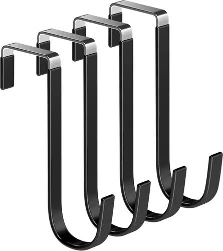 Miniatura 17 de Mars-Rock Ganchos de Metal Sobre la Puerta con Revestimiento de Plástico de 5.5" se Ajustan a Puertas de 0.5" a 1 3/8", 2 Piezas de Servicio Pesado