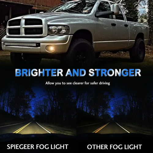 Miniatura 8 de Kit de reemplazo de luces antiniebla para 2002 2003 2004 2005 2006 2007 2008 Dodge Ram 1500/2500/3500 con bisel negro, cableado y interruptor 9006