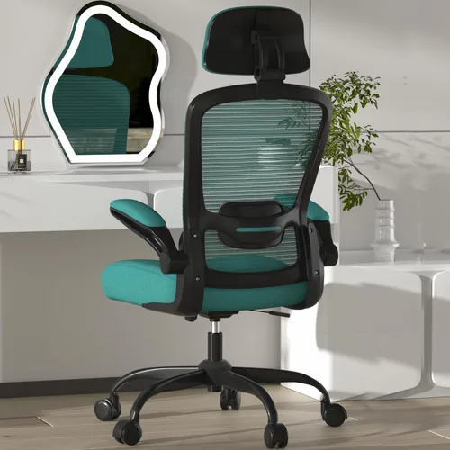 Miniatura 22 de Mimoglad Silla de Oficina, Silla de Escritorio Cómoda - Silla Ergonómica de Computadora de Respaldo Alto con Soporte Lumbar Ajustable y Negro mate