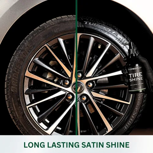 Miniatura 2 de The Pro Stuff® Tire Shine - Abrillantador de neumáticos satinado para acabado negro profundo Sin salpicaduras, secado rápido, sin disolventes