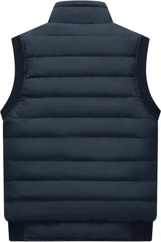 Miniatura 42 de Msmsse Chalecos de invierno para hombre, con forro polar, acolchado, casual, sin mangas
