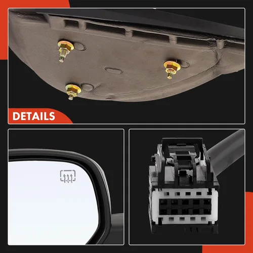 Miniatura 7 de A-Premium Par (2) Espejo Retrovisor Lateral - Compatible con Chevy y GMC - Silverado 1500 2500 3500 HD, Avalanche, Suburban, Tahoe, Sierra, Yukon