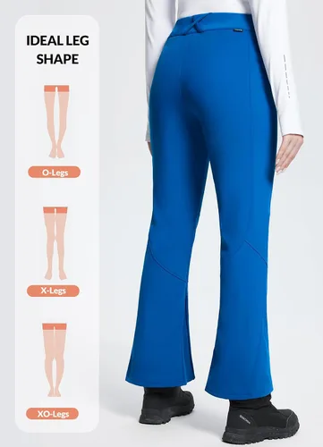 Miniatura 3 de BALEAF Women's Fleece Lined Snow Ski Pants Waterproof Windproof Softshell Insulated Slim Thermal Pants Zipper Bottom Leg