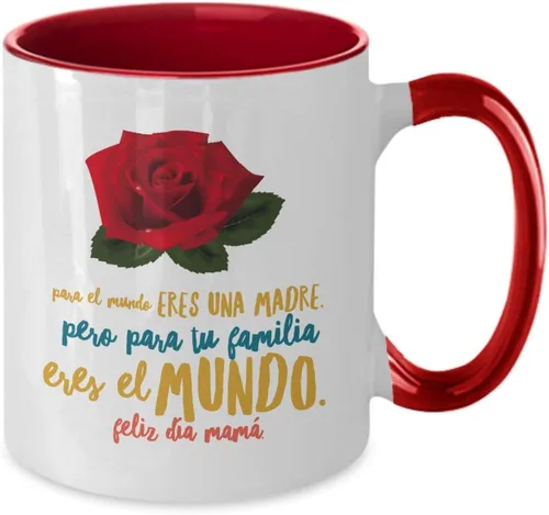 Miniatura 2 de Taza de café para regalo de mamá en el día de la madrem, obsequio para mami en su día o para madrasta en su cumpleaños Rojo