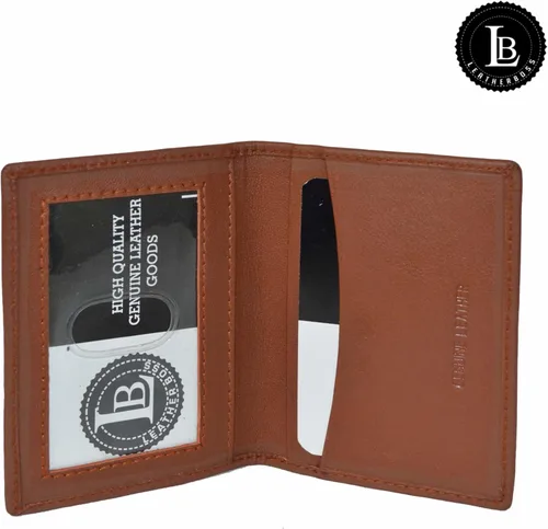 Miniatura 25 de Leatherboss - Cartera delgada y plegable de piel auténtica Soporte para tarjeta de crédito, débito, identificación Compacta y elegante