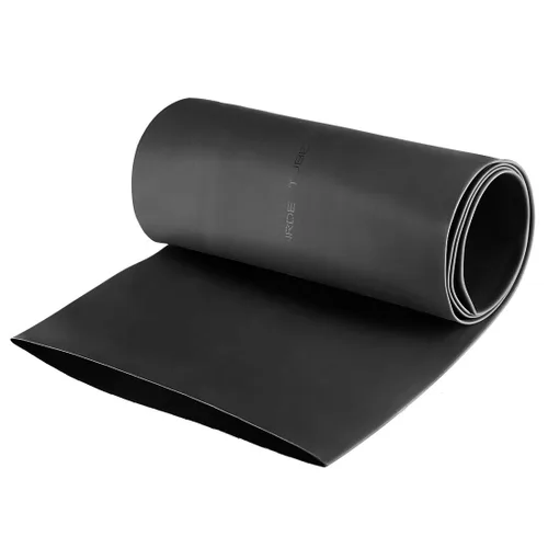 Miniatura 25 de Uxcell tubo termorretráctil, 4 "(100 mm) de diámetro, 162 mm de ancho plano, tubo reducible 2: 1, funda para cables de 1 m - Negro