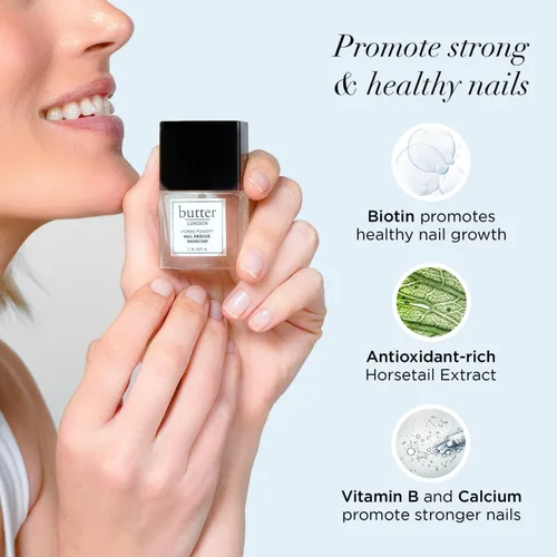 Miniatura 3 de butter LONDON Base Coat Nail Polish, Horse Power - Nail Rescue Basecoat Helps Restore & Repair Damaged Nails - Nail Strengthener Helps Nail Growth &