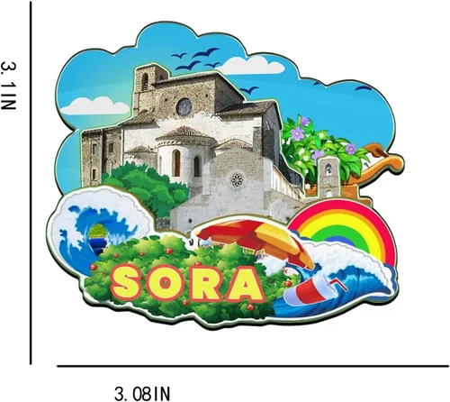 Miniatura 3 de Sora Lazio - Imán de madera para nevera, diseño 3D, recuerdos coleccionables, decoración hecha a mano, 2449