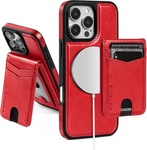 Miniatura 96 de SkyEagle Magsafe - Funda magnética 2 en 1 desmontable para iPhone 11 Pro Max con tarjetero, para mujeres y hombres, piel sintética con bloqueo RFID