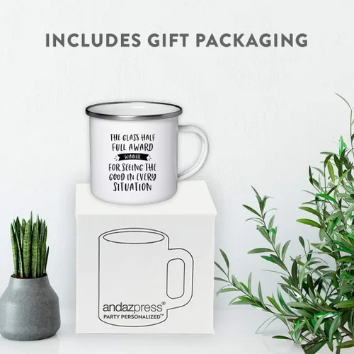 Miniatura 4 de Andaz Press Taza de café de acero inoxidable de 11 onzas con diseño de fogata, regalo divertido para compañero de trabajo, ganador del premio