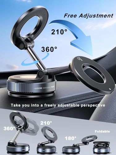 Miniatura 6 de snanlen Soporte magnético de teléfono de vacío de nano gel de 360° mejorado para Magsafe