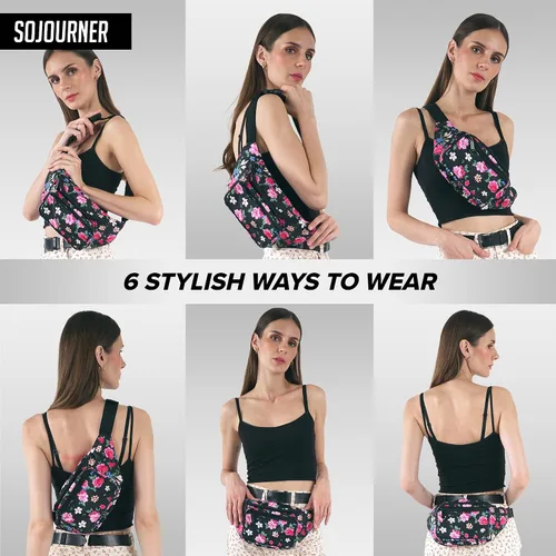 Miniatura 5 de SoJourner Riñonera, bolsa para la cintura con estampado y bolsas de fiesta para hombres, mujeres festivales, raves bonita bolsa para la cintura