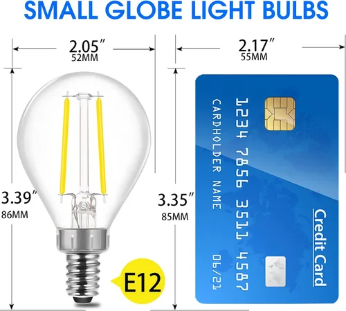 Miniatura 2 de Energetic - Bombilla LED G16.5 regulable E12 de 60 W, 500 lúmenes, bombilla de candelabro para candelabros, ventilador de techo, tocador, luz diurna