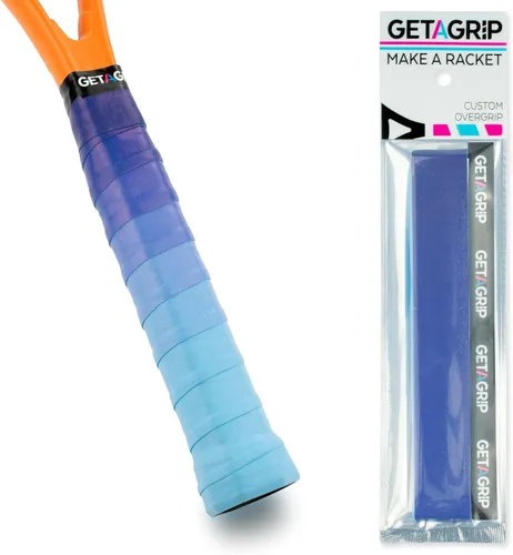 Miniatura 10 de Get A Grip - Grip personalizado para raqueta de tenis - Agarre antideslizante/de secado rápido para tenis - Grip precortado para raqueta de Pack