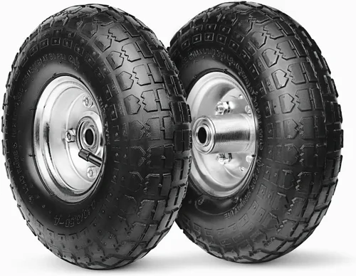 Rueda y neumático de repuesto de 10 pulgadas 4.10/3.50-4" - 10" Neumáticos neumáticos de utilidad para carretilla, carretón, carretilla manual,