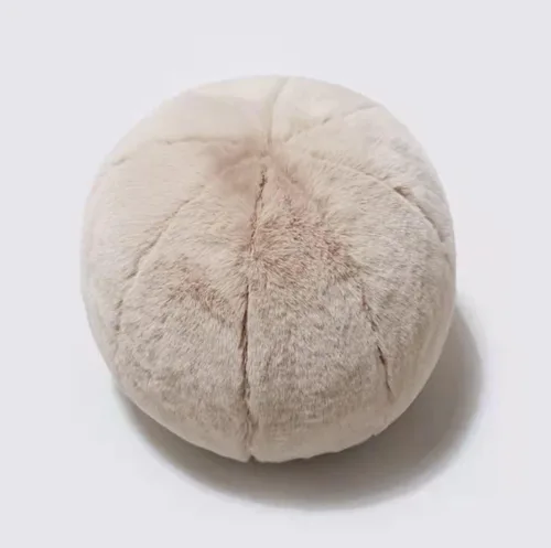 Miniatura 11 de MOJUN Almohada redonda de felpa de 11 pulgadas, almohada decorativa de bola gris, cojín de suelo, almohada de esfera para silla, sofá, dormitorio