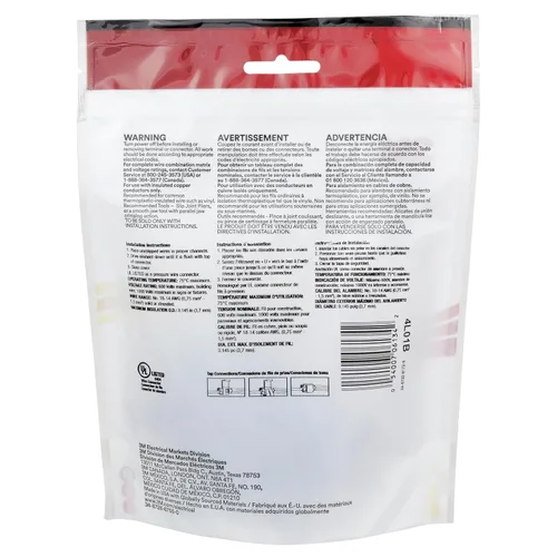 Miniatura 8 de 3M Scotchlok Electrical IDC 804-POUCH, Azul, 18-16 AWG (sólido/trenzado), 14 AWG (trenzado), 25 por bolsa, Conector de desplazamiento de aislamiento