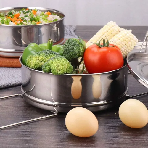 Miniatura 3 de Sartenes apilables para vaporizador, accesorios instantáneos para ollas de 6 cuartos de galón de 2, mango de silicona y tapas intercambiables