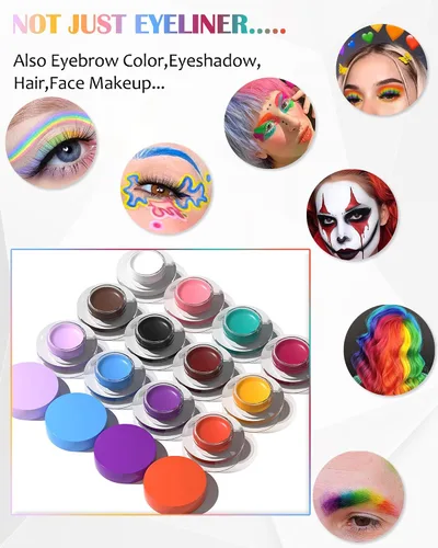 Miniatura 6 de Olla delineador de ojos de gel mate impermeable, gel de cejas color crema de larga duración, pigmentos de alta intensidad a prueba de manchas