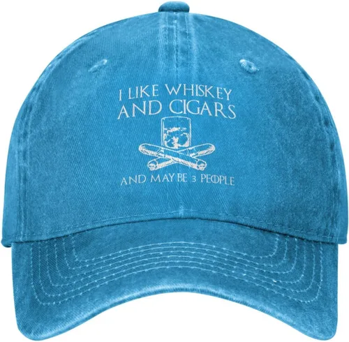 Miniatura 144 de Philysonic Funny Hat I Like Whisky and Cigars and Maybe 3 People Sombreros para Hombres Gorras de Béisbol Gorras Ajustables